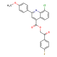 2-(4-fluorophenyl)-2-oxoethyl 8-chloro-2-(4-methoxyphenyl)quinoline-4-carboxylate