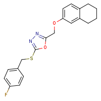 2-{[(4-fluorophenyl)methyl]sulfanyl}-5-[(5,6,7,8-tetrahydronaphthalen-2-yloxy)methyl]-1,3,4-oxadiazole