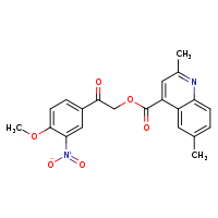 2-(4-methoxy-3-nitrophenyl)-2-oxoethyl 2,6-dimethylquinoline-4-carboxylate