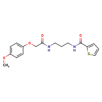 2-(4-methoxyphenoxy)-N-[3-(thiophen-2-ylformamido)propyl]acetamide