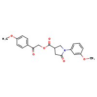 2-(4-methoxyphenyl)-2-oxoethyl 1-(3-methoxyphenyl)-5-oxopyrrolidine-3-carboxylate