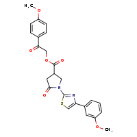 2-(4-methoxyphenyl)-2-oxoethyl 1-[4-(3-methoxyphenyl)-1,3-thiazol-2-yl]-5-oxopyrrolidine-3-carboxylate