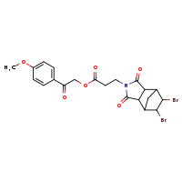 2-(4-methoxyphenyl)-2-oxoethyl 3-{8,9-dibromo-3,5-dioxo-4-azatricyclo[5.2.1.0²,?]decan-4-yl}propanoate