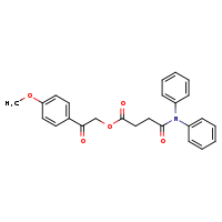 2-(4-methoxyphenyl)-2-oxoethyl 3-(diphenylcarbamoyl)propanoate