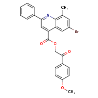 2-(4-methoxyphenyl)-2-oxoethyl 6-bromo-8-methyl-2-phenylquinoline-4-carboxylate
