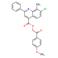 2-(4-methoxyphenyl)-2-oxoethyl 7-chloro-8-methyl-2-phenylquinoline-4-carboxylate