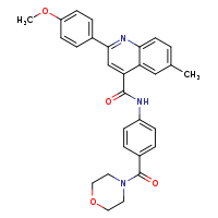2-(4-methoxyphenyl)-6-methyl-N-[4-(morpholine-4-carbonyl)phenyl]quinoline-4-carboxamide
