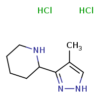 2-(4-methyl-1H-pyrazol-3-yl)piperidine dihydrochloride
