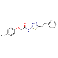 2-(4-methylphenoxy)-N-[5-(2-phenylethyl)-1,3,4-thiadiazol-2-yl]acetamide