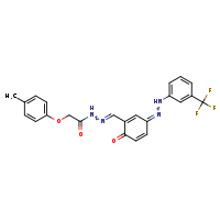 2-(4-methylphenoxy)-N'-[(Z)-(6-oxo-3-{2-[3-(trifluoromethyl)phenyl]hydrazin-1-ylidene}cyclohexa-1,4-dien-1-yl)methylidene]acetohydrazide