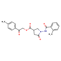 2-(4-methylphenyl)-2-oxoethyl 1-(2-methylbenzamido)-5-oxopyrrolidine-3-carboxylate