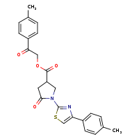 2-(4-methylphenyl)-2-oxoethyl 1-[4-(4-methylphenyl)-1,3-thiazol-2-yl]-5-oxopyrrolidine-3-carboxylate