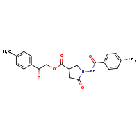 2-(4-methylphenyl)-2-oxoethyl 1-(4-methylbenzamido)-5-oxopyrrolidine-3-carboxylate