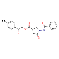 2-(4-methylphenyl)-2-oxoethyl 1-benzamido-5-oxopyrrolidine-3-carboxylate