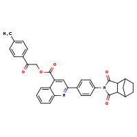 2-(4-methylphenyl)-2-oxoethyl 2-(4-{3,5-dioxo-4-azatricyclo[5.2.1.0²,?]decan-4-yl}phenyl)quinoline-4-carboxylate