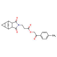 2-(4-methylphenyl)-2-oxoethyl 3-{3,5-dioxo-4-azatetracyclo[5.3.2.0²,?.0?,¹?]dodec-11-en-4-yl}propanoate
