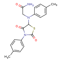 2-[(4-methylphenyl)[3-(4-methylphenyl)-2,4-dioxo-1,3-thiazolidin-5-yl]amino]acetamide