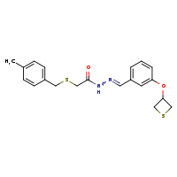 2-{[(4-methylphenyl)methyl]sulfanyl}-N'-[(E)-[3-(thietan-3-yloxy)phenyl]methylidene]acetohydrazide