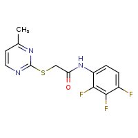2-[(4-methylpyrimidin-2-yl)sulfanyl]-N-(2,3,4-trifluorophenyl)acetamide