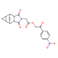 2-(4-nitrophenyl)-2-oxoethyl 2-{3,5-dioxo-4-azatetracyclo[5.3.2.0²,?.0?,¹?]dodec-11-en-4-yl}acetate