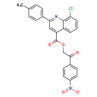 2-(4-nitrophenyl)-2-oxoethyl 8-chloro-2-(4-methylphenyl)quinoline-4-carboxylate