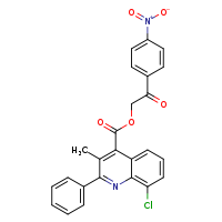 2-(4-nitrophenyl)-2-oxoethyl 8-chloro-3-methyl-2-phenylquinoline-4-carboxylate