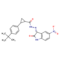 2-(4-tert-butylphenyl)-N'-[(3E)-5-nitro-2-oxo-1H-indol-3-ylidene]cyclopropane-1-carbohydrazide