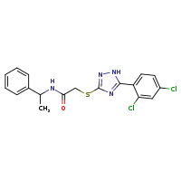 2-{[5-(2,4-dichlorophenyl)-1H-1,2,4-triazol-3-yl]sulfanyl}-N-(1-phenylethyl)acetamide