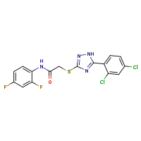 2-{[5-(2,4-dichlorophenyl)-1H-1,2,4-triazol-3-yl]sulfanyl}-N-(2,4-difluorophenyl)acetamide
