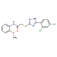 2-{[5-(2,4-dichlorophenyl)-1H-1,2,4-triazol-3-yl]sulfanyl}-N-(2-methoxyphenyl)acetamide