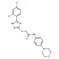 2-{[5-(2,4-dichlorophenyl)-1H-1,2,4-triazol-3-yl]sulfanyl}-N-[4-(morpholin-4-yl)phenyl]acetamide