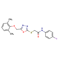 2-{[5-(2,6-dimethylphenoxymethyl)-1,3,4-oxadiazol-2-yl]sulfanyl}-N-(4-iodophenyl)acetamide