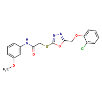 2-{[5-(2-chlorophenoxymethyl)-1,3,4-oxadiazol-2-yl]sulfanyl}-N-(3-methoxyphenyl)acetamide