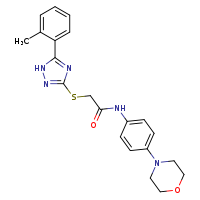 2-{[5-(2-methylphenyl)-1H-1,2,4-triazol-3-yl]sulfanyl}-N-[4-(morpholin-4-yl)phenyl]acetamide