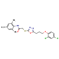 2-({5-[3-(2,4-dichlorophenoxy)propyl]-1,3,4-oxadiazol-2-yl}sulfanyl)-N-(2,4,6-trimethylphenyl)acetamide