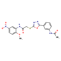 2-{[5-(3-acetamidophenyl)-1,3,4-oxadiazol-2-yl]sulfanyl}-N-(2-methoxy-5-nitrophenyl)acetamide