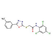 2-{[5-(3-methylphenyl)-1,3,4-oxadiazol-2-yl]sulfanyl}-N-(2,4,6-trichlorophenyl)acetamide