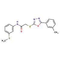 2-{[5-(3-methylphenyl)-1,3,4-oxadiazol-2-yl]sulfanyl}-N-[3-(methylsulfanyl)phenyl]acetamide
