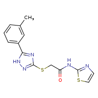2-{[5-(3-methylphenyl)-1H-1,2,4-triazol-3-yl]sulfanyl}-N-(1,3-thiazol-2-yl)acetamide