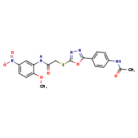 2-{[5-(4-acetamidophenyl)-1,3,4-oxadiazol-2-yl]sulfanyl}-N-(2-methoxy-5-nitrophenyl)acetamide