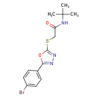 2-{[5-(4-bromophenyl)-1,3,4-oxadiazol-2-yl]sulfanyl}-N-tert-butylacetamide