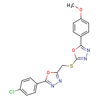 2-({[5-(4-chlorophenyl)-1,3,4-oxadiazol-2-yl]methyl}sulfanyl)-5-(4-methoxyphenyl)-1,3,4-oxadiazole