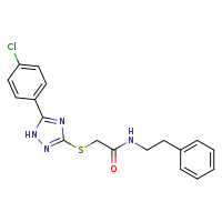 2-{[5-(4-chlorophenyl)-1H-1,2,4-triazol-3-yl]sulfanyl}-N-(2-phenylethyl)acetamide