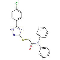 2-{[5-(4-chlorophenyl)-1H-1,2,4-triazol-3-yl]sulfanyl}-N,N-diphenylacetamide