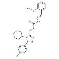 2-{[5-(4-chlorophenyl)-4-cyclohexyl-1,2,4-triazol-3-yl]sulfanyl}-N'-[(E)-(2-methoxyphenyl)methylidene]acetohydrazide