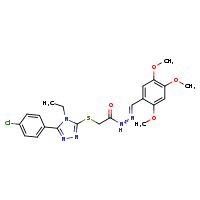 2-{[5-(4-chlorophenyl)-4-ethyl-1,2,4-triazol-3-yl]sulfanyl}-N'-[(E)-(2,4,5-trimethoxyphenyl)methylidene]acetohydrazide