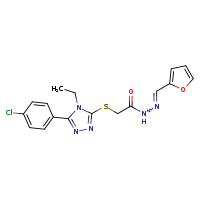 2-{[5-(4-chlorophenyl)-4-ethyl-1,2,4-triazol-3-yl]sulfanyl}-N'-[(E)-furan-2-ylmethylidene]acetohydrazide