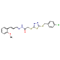 2-[(5-{[(4-chlorophenyl)methyl]sulfanyl}-1,3,4-thiadiazol-2-yl)sulfanyl]-N'-[(1E,2E)-3-(2-methoxyphenyl)prop-2-en-1-ylidene]acetohydrazide