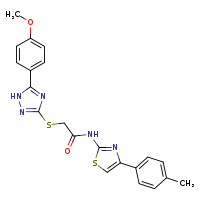 2-{[5-(4-methoxyphenyl)-1H-1,2,4-triazol-3-yl]sulfanyl}-N-[4-(4-methylphenyl)-1,3-thiazol-2-yl]acetamide