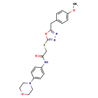 2-({5-[(4-methoxyphenyl)methyl]-1,3,4-oxadiazol-2-yl}sulfanyl)-N-[4-(morpholin-4-yl)phenyl]acetamide